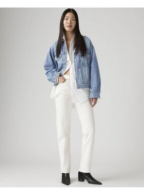 Levi's Wedgie Straight Ankle Women's Jeans NWT 26x26 Color: In The Clouds White